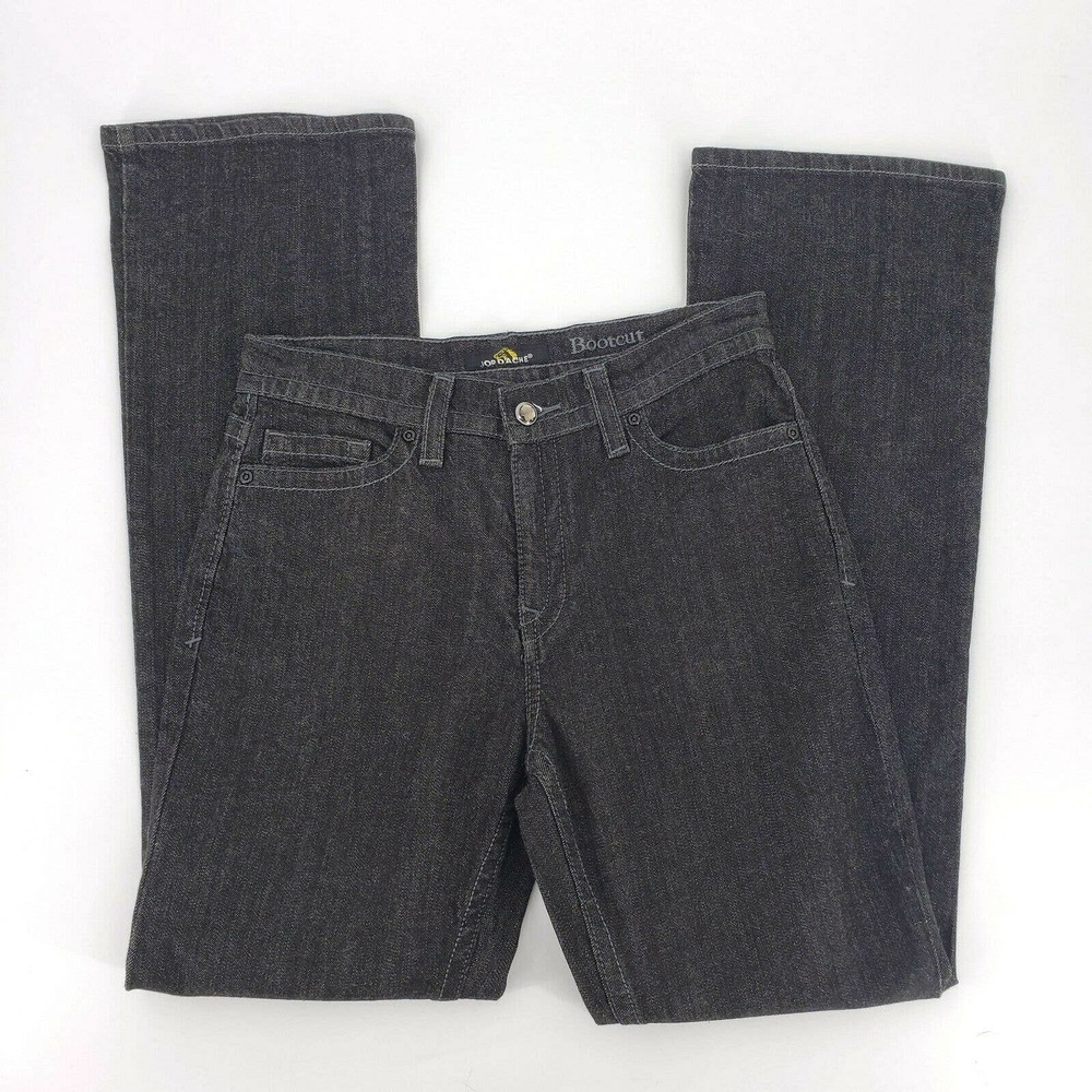 Jordache Womens Size 10 Black High Rise Pocket Flaps Bootcut Denim Jeans